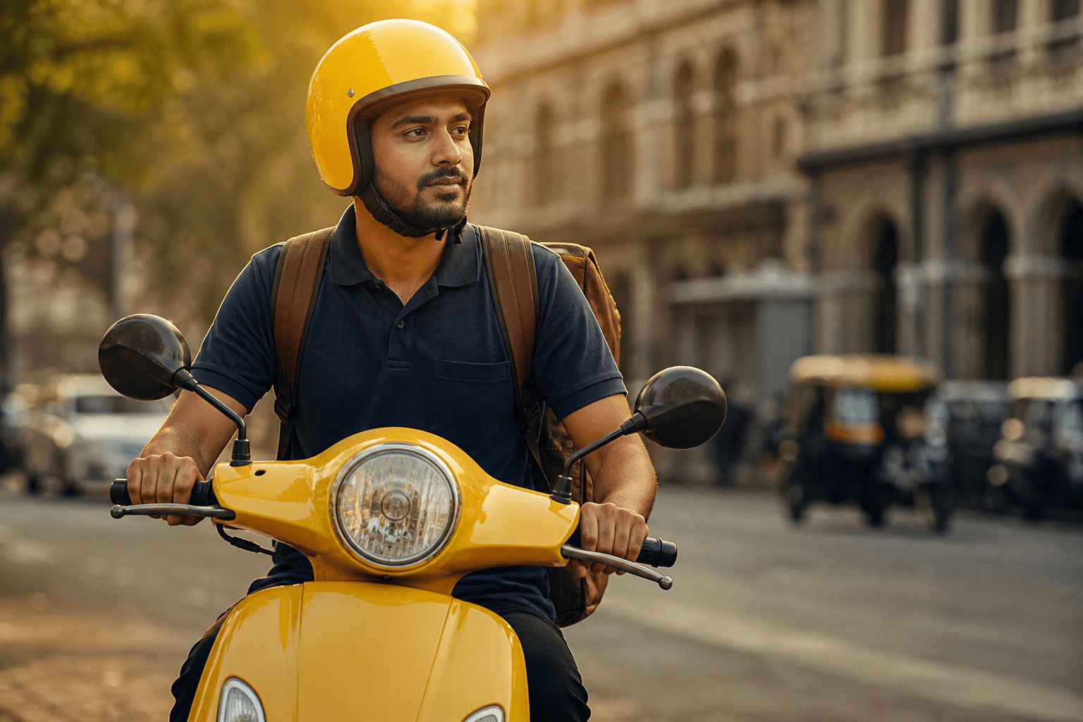 Beta24 bike rider on duty